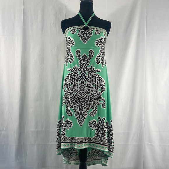 INC International Concepts,Halter,High low dress,Tropical,Teal,multi color,small - Picture 12 of 12